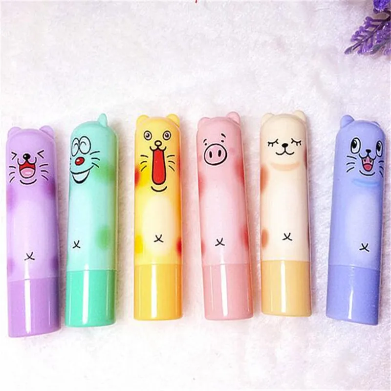 

New Makeup Moisturizing Colourless Lip Balm Natural Plant Sphere Lip Gloss Fruit Embellish lipstick Cute smile face Makeup