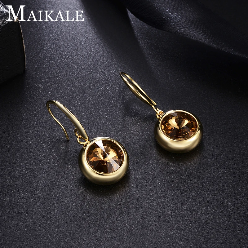 Женские разноцветные серьги MAIKALE круглые модные подвески с крючком