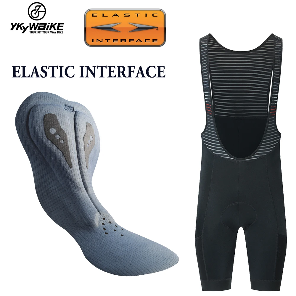 

YKYWBIKE Cycling Bib Shorts MTB Road Bike Race Tights Fit Pants Elastic Interface PARIS HP Men Pad Ride Bike Bib Shorts