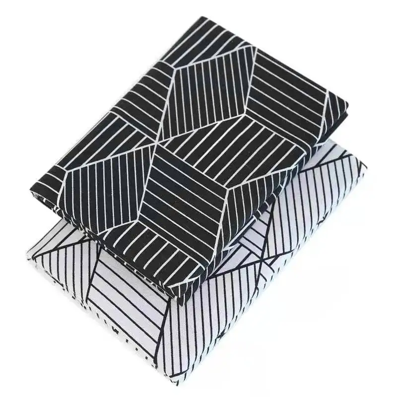 Черно белое полотно текстильное для шитья стеганая скатерть ткань подушек сумка