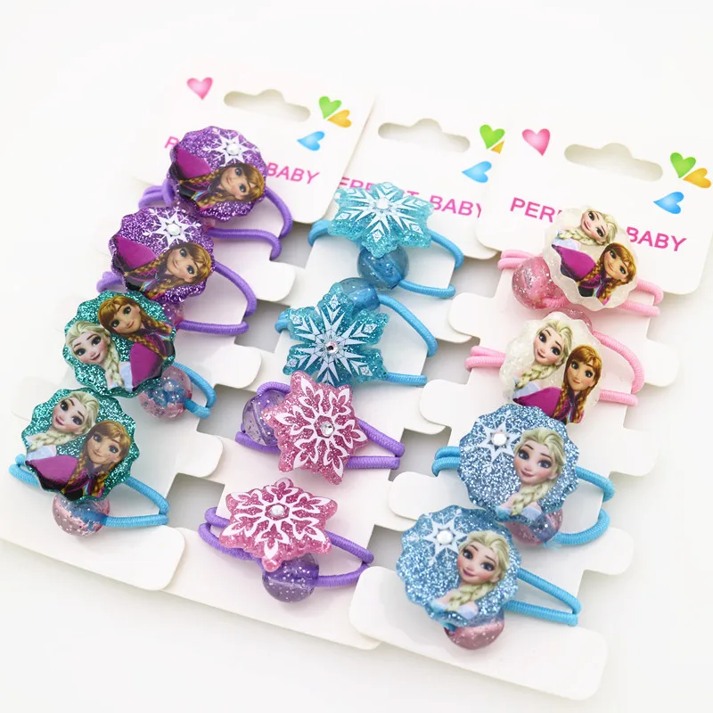 4 шт. диснеевских мультфильмов Холодное сердце Детские резинка для волос девочек