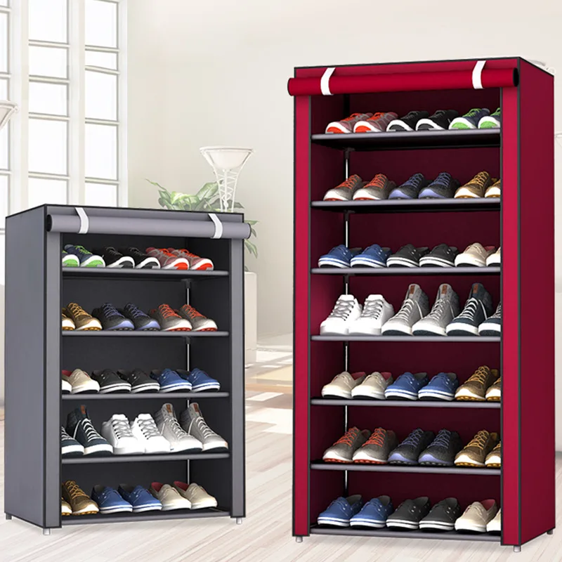

DIY Simple Multi-layer Shoe Rack Household Dust-proof Assembly Shoe Cabinet To Save Space Dormitory Shoe Rack Storage Rack