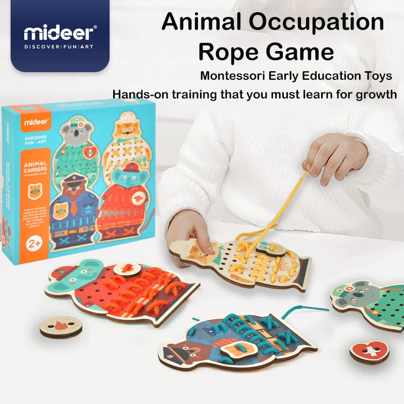 Mideer игрушки Монтессори для раннего развития обучения животным интеллектуальные