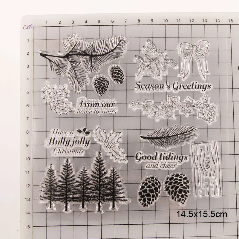 Рождественская елка прозрачные штампы Новинка 2019 Скрапбукинг резиновый штамп