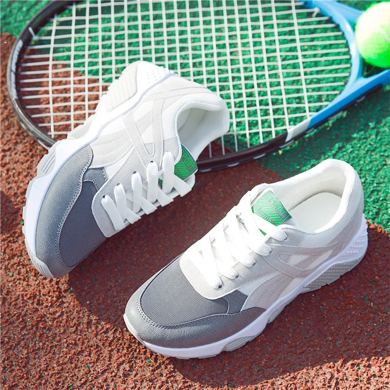 

Women Sneakers Breathable Outdoor Walking Shoes Woman Mesh Casual Shoes Pink Lace-Up Ladies Shoes 2020 Fashion Female Sneakers