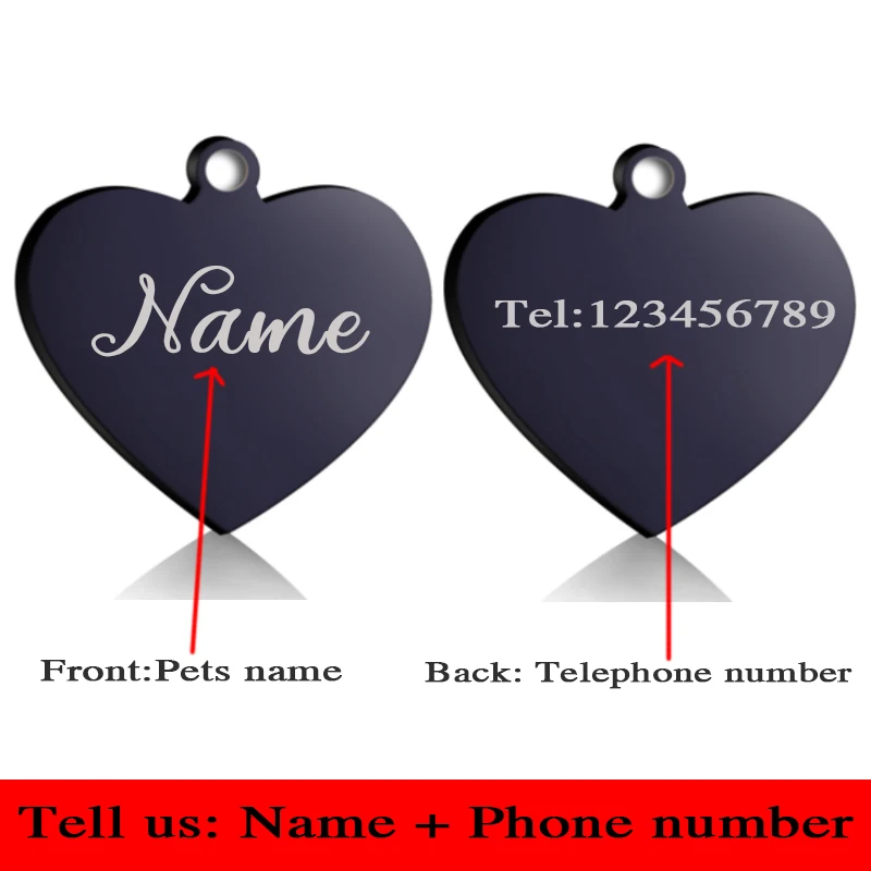Идентификационная бирка для кошек и собак с бесплатной гравировкой