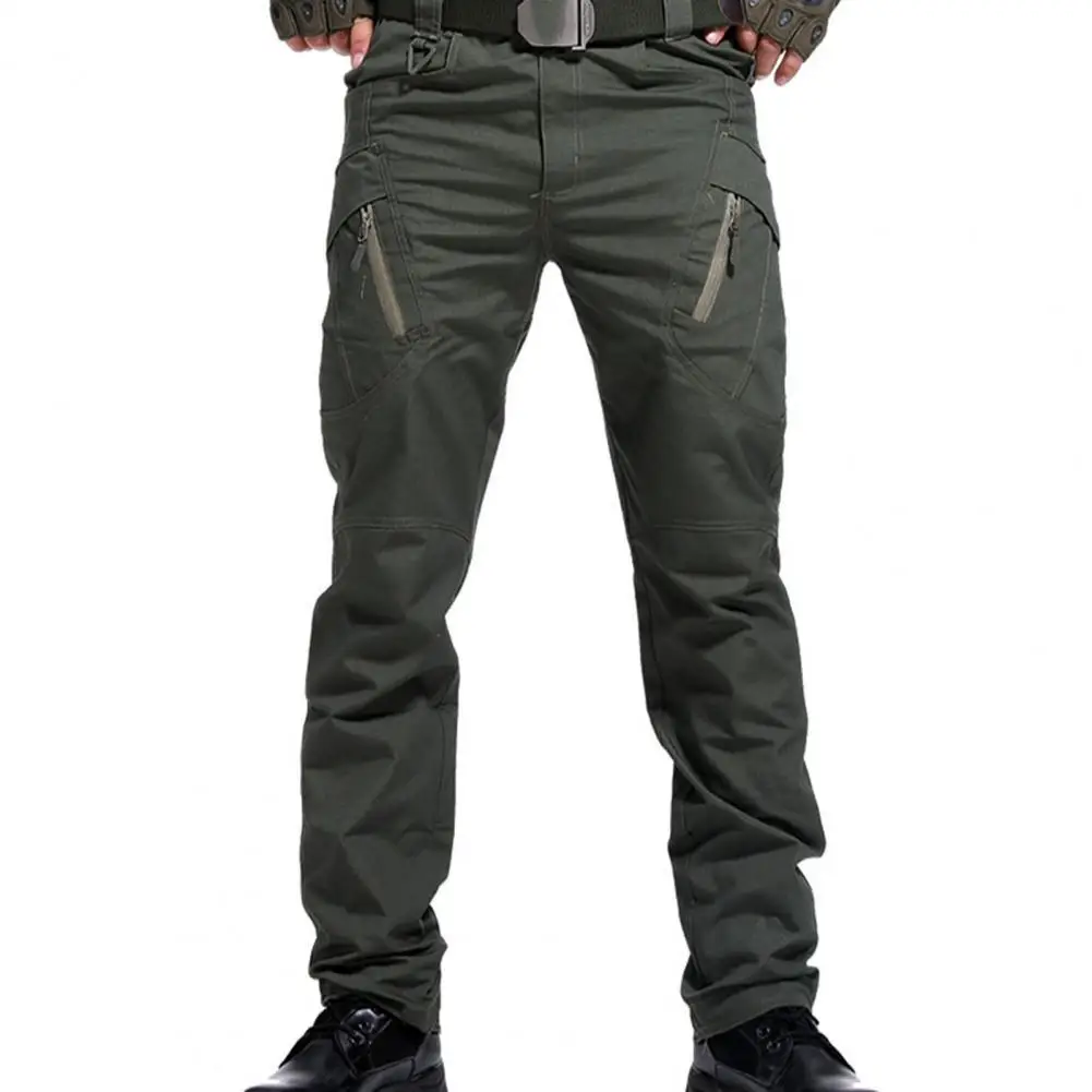 

Cargo Pants Multi-Pocket Skin Friendly Cotton Blend Water Resistant Long Pants for Outdoor