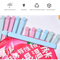 5pcs 10pcs colors portable new kitchen storage food snack seal bag clips clamp plastic tool accessories