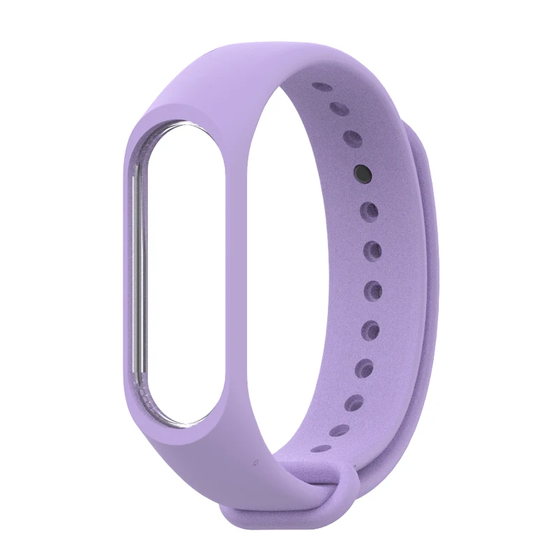 Фиолетовый Mi jobs для xiaomi mi Band 3 4 ремешок для спортивных часов часы силиконовый браслет для xiaomi mi band 3 4 браслет mi band 4 3 ремешок - Цвет: Фиолетовый