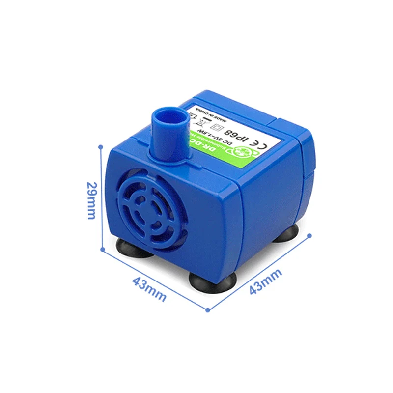 Водяной насос светодиодный светильник для питомца кота фонтан воды двигатель