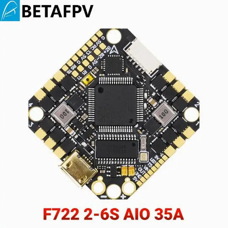 BETAFPV-palillo de dientes F722 2-6S AIO, controlador de vuelo sin escobillas, 35A(BLHeli_S)-0