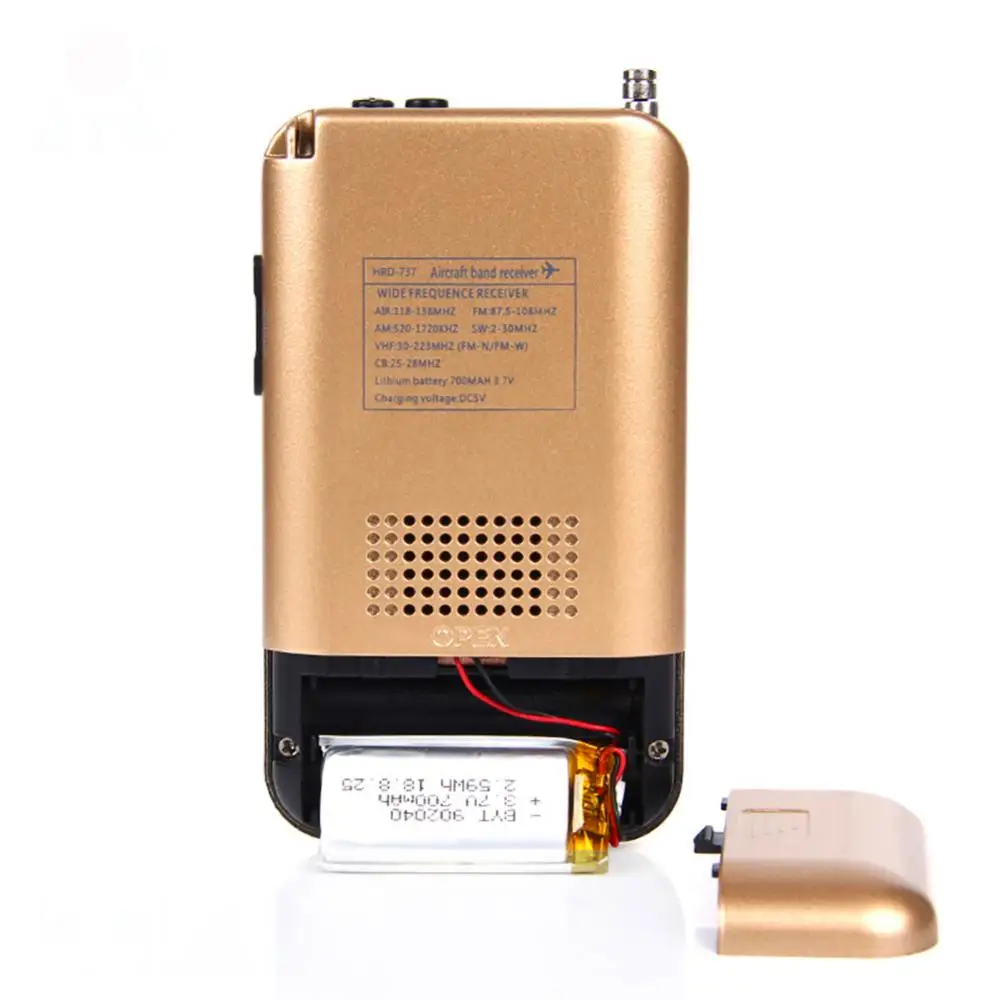 Портативный радиоприемник HRD-737 FM/AM/SW/CB/Air/приемник VHF World Band с цифровым дисплеем и