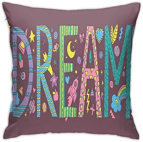 

Pooizsdzzz Personalized Abraction Doodle Art of Dream Quote with Lines Waves and Sky Elements Hiper Typography Design