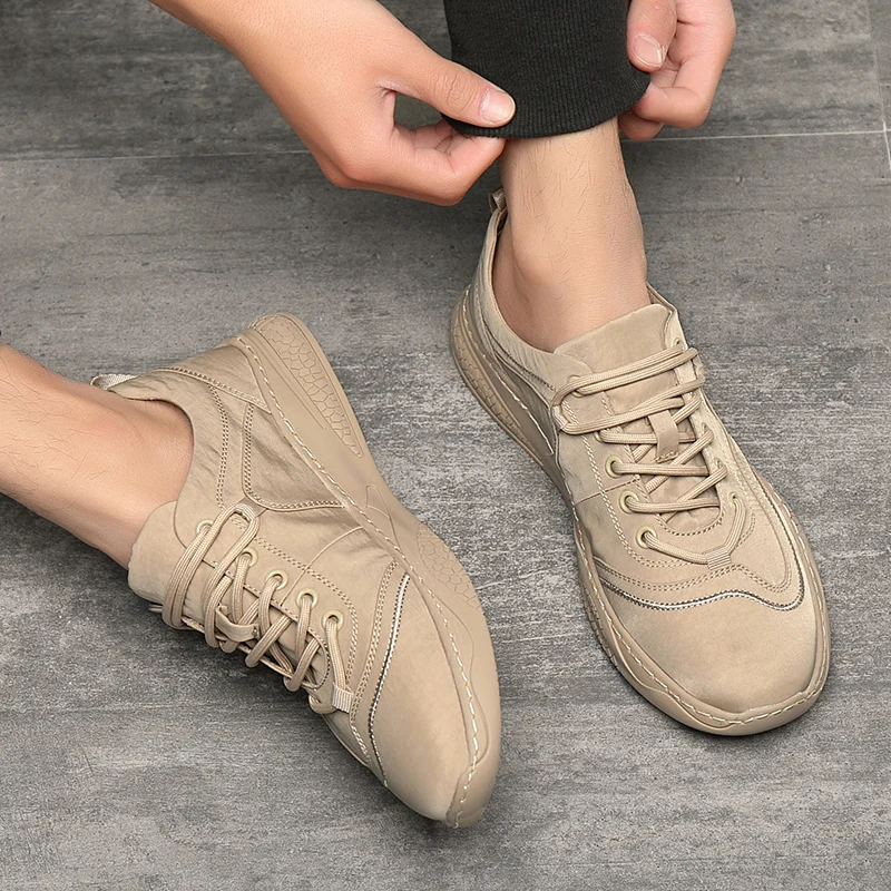

2021Men's Business Dress Shoes Brogue Style Men Flat Outdoor Walking Casual Shoes Breathable Woven Men's Office Shoes Wedding