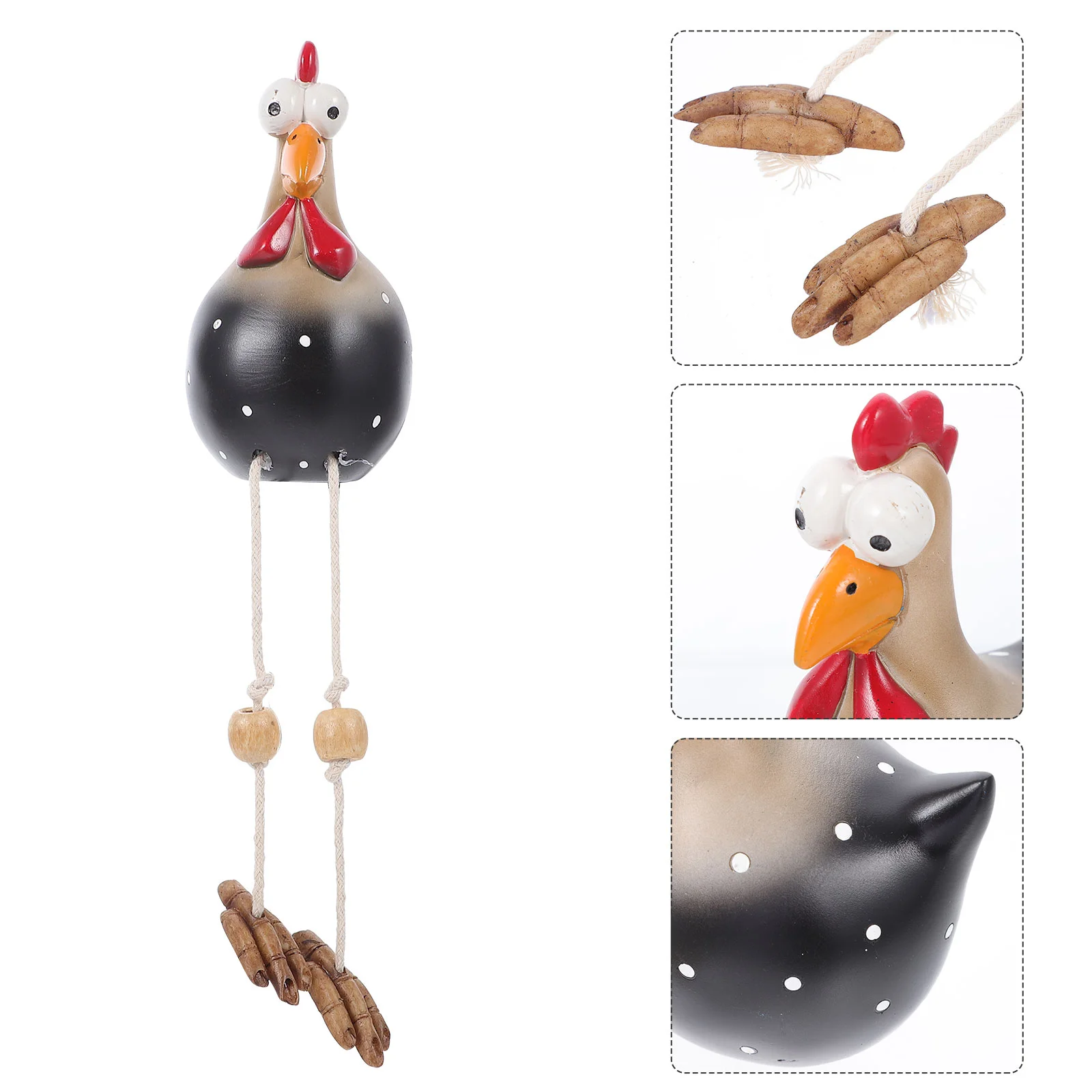 

1pc Resin Rooster Sculpture Resin Rooster Figure Garden Rooster Sculpture