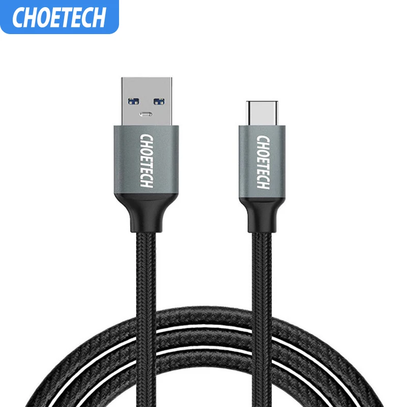 CHOETECH 1 м usb type C кабель для быстрой зарядки Usb 3 0 samsung Galaxy S8 USB Xiaomi Mi5 кабели мобильных