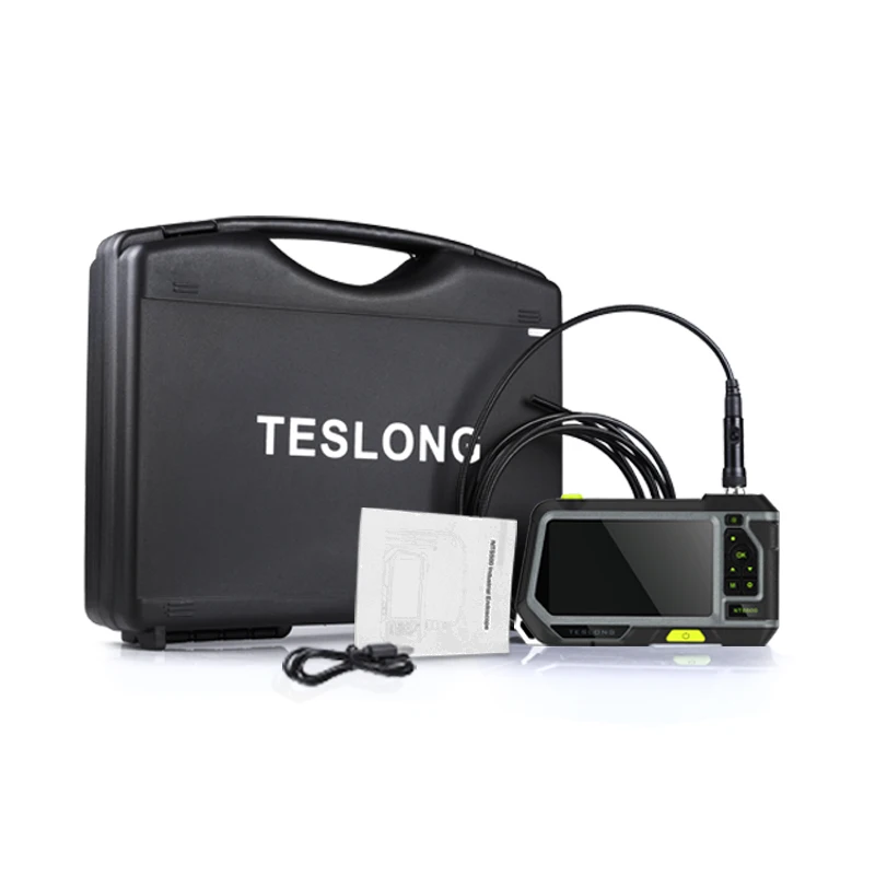 

NTS500 5.0 Screen 8mm Dual Lens Industrial Endoscope IP67 Camera 1080P HD Pipe Car Inspection Borescope 32GB 3500mAh LI-Battery