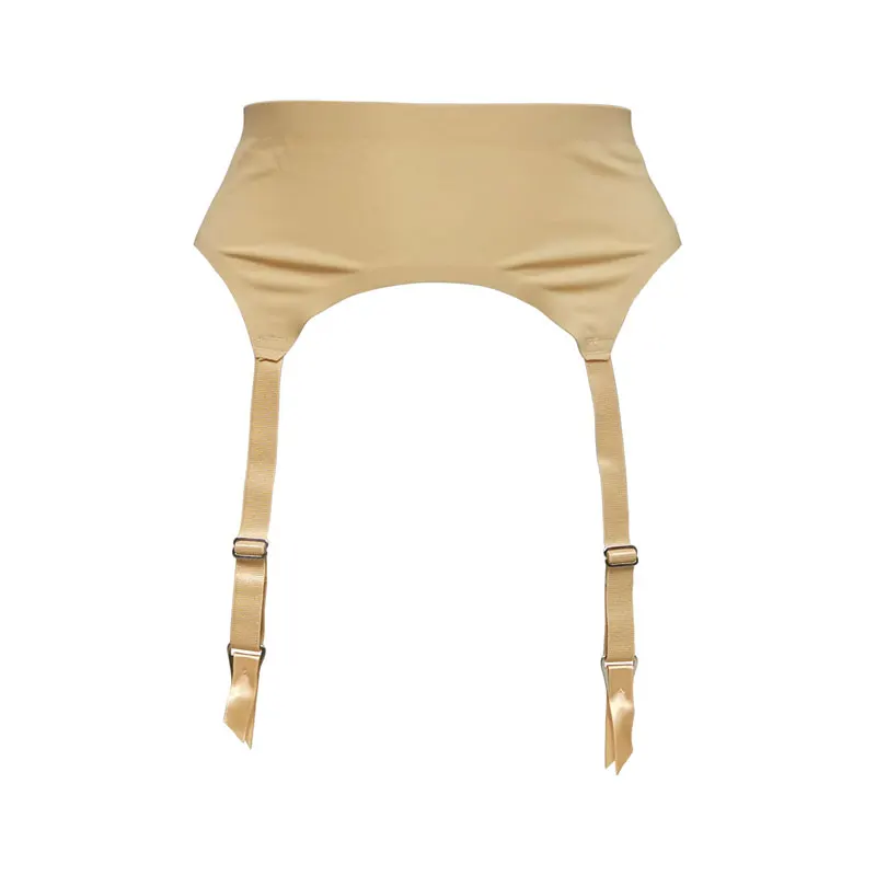 Женский черный/кожаный бесшовный ультратонкий сексуальный пояс для чулок с