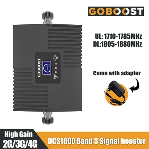 4g lte dcs 1800mhz band3 4g phone amplifier cellular signal booster lcd display mini mobile amplifier repeater network data 65db free global shipping