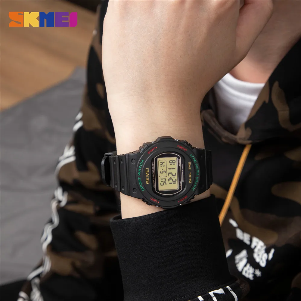 Часы наручные SKMEI Мужские Цифровые водонепроницаемые спортивные в стиле