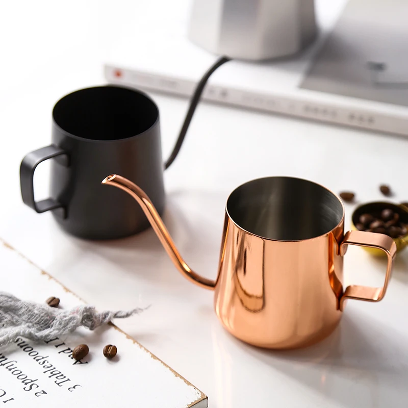 

Portable Drip Coffee Pot Pour Over Long Spout Mini Thin Mouth Hand Punch Coffee Pot Thickened Bule De Cafe Coffee Tool DG50CP