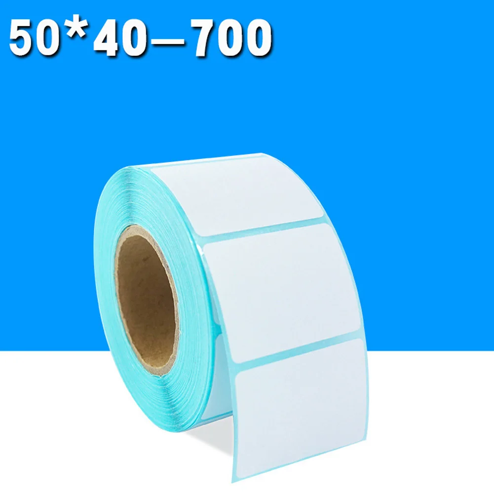 

Label Sticker Adhesive White On Rolls 5*4cm Thermal Paper For Office Kitchen Jam 700pcs Household
