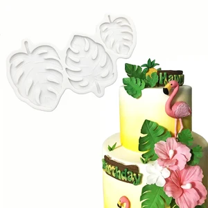 Monstera Deliciosa силиконовая форма для сахарного ремесла, инструменты для выпечки шоколадных кексов, инструменты для украшения тортов из мастики