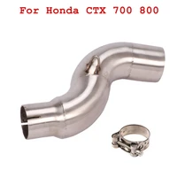 slip for honda ctx700 ctx800 motorcycle system exhaust mid link pipe connect tube 51mm