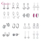 4 пары в партии, свисающие серьги для женщин, серьги для девочек 925 стерлингового серебра серебристо-подарки на день Святого Валентина, большое ожерельес 2021 тренд оптовая продажа