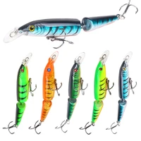 two sections hard bait minnow fishing lures 105mm9g wobblers for artificial swimbait crankbait pesca pike trolling lure tackle