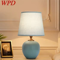 wpd touch dimmer table lamp modern ceramic desk light decorative for home bedroom