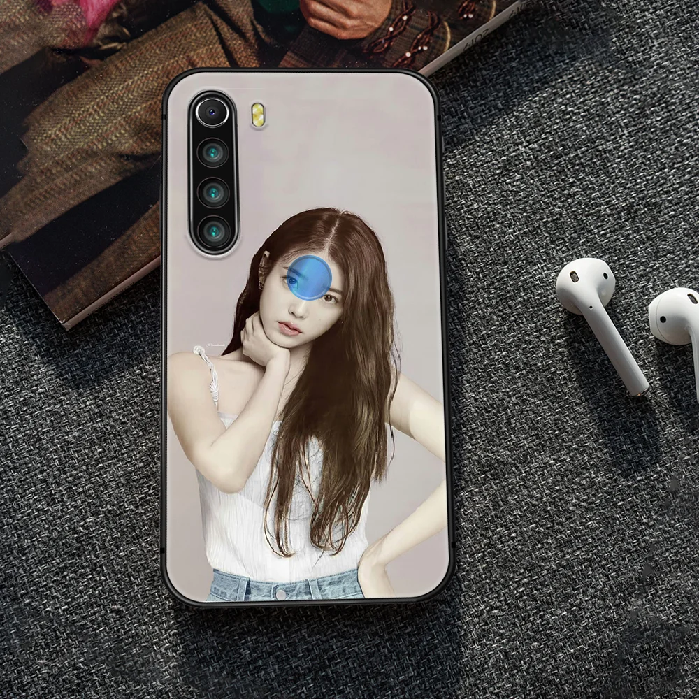 

Lee Ji Eun IU Phone Case Cover Hull For XIAOMI Redmi 7a 8a S2 K20 NOTE 5 5a 6 7 8 8t 9 9s pro max black funda trend coque tpu