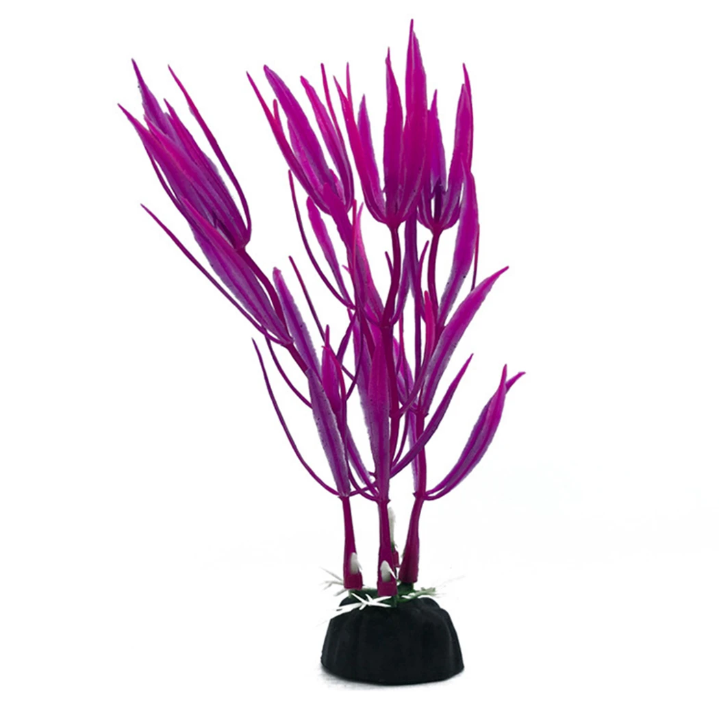 

New Artificial Underwater Plants Aquarium Fish Tank Decoration Supplies Plastic Aquarium Green Purple Plant Water Grass Viewing