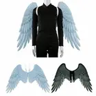 3D Хэллоуин причудливые Крылья Ангела Карнавальная темативечерние косплей детские крылья взрослые большие черные крылья искусственные крылья косплей костюм