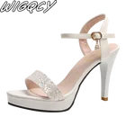 Новинка 2020 года; элегантная обувь с ремешком на пятке; женская обувь на тонком каблуке; женские офисные сандалии на высоком каблуке для вечеринки; женская обувь из искусственной кожи ; zapatos de mujer