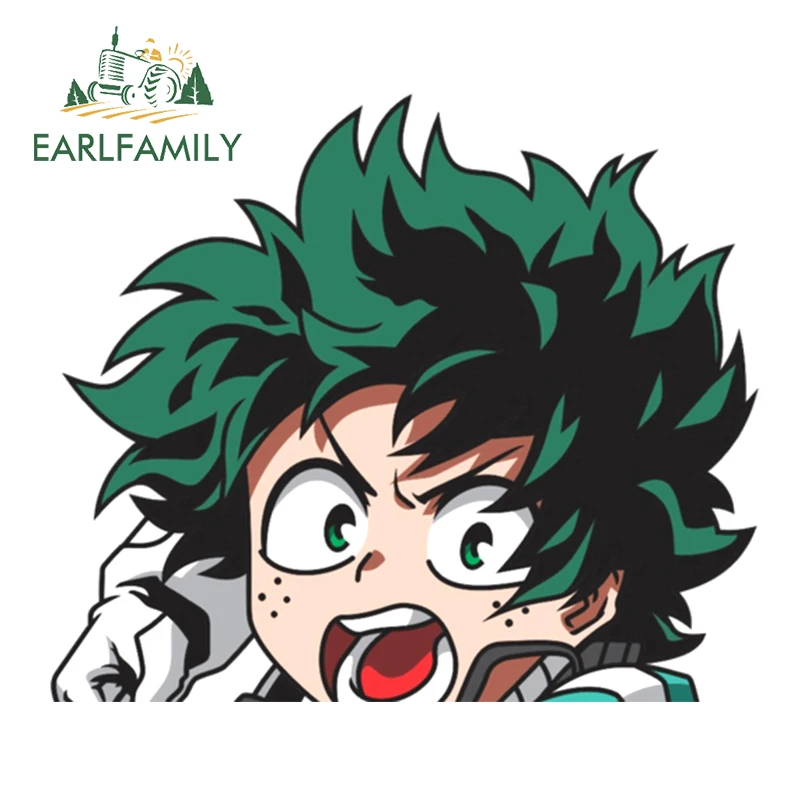 

EARLFAMILY 13cm x 11.1cm For My Hero Academia Car Accessories Stickers Personality Decal Funny Creative Scratch-proof Decor