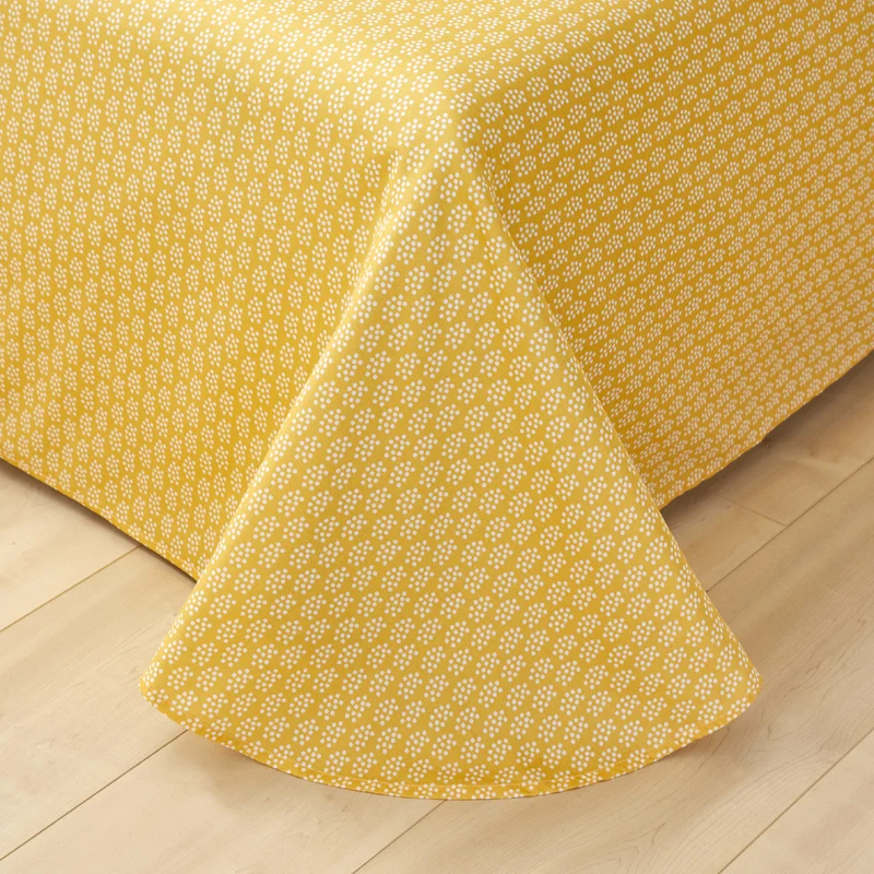 Комплект постельного белья из 4 предметов с желтым лимонным принтом 100% хлопка