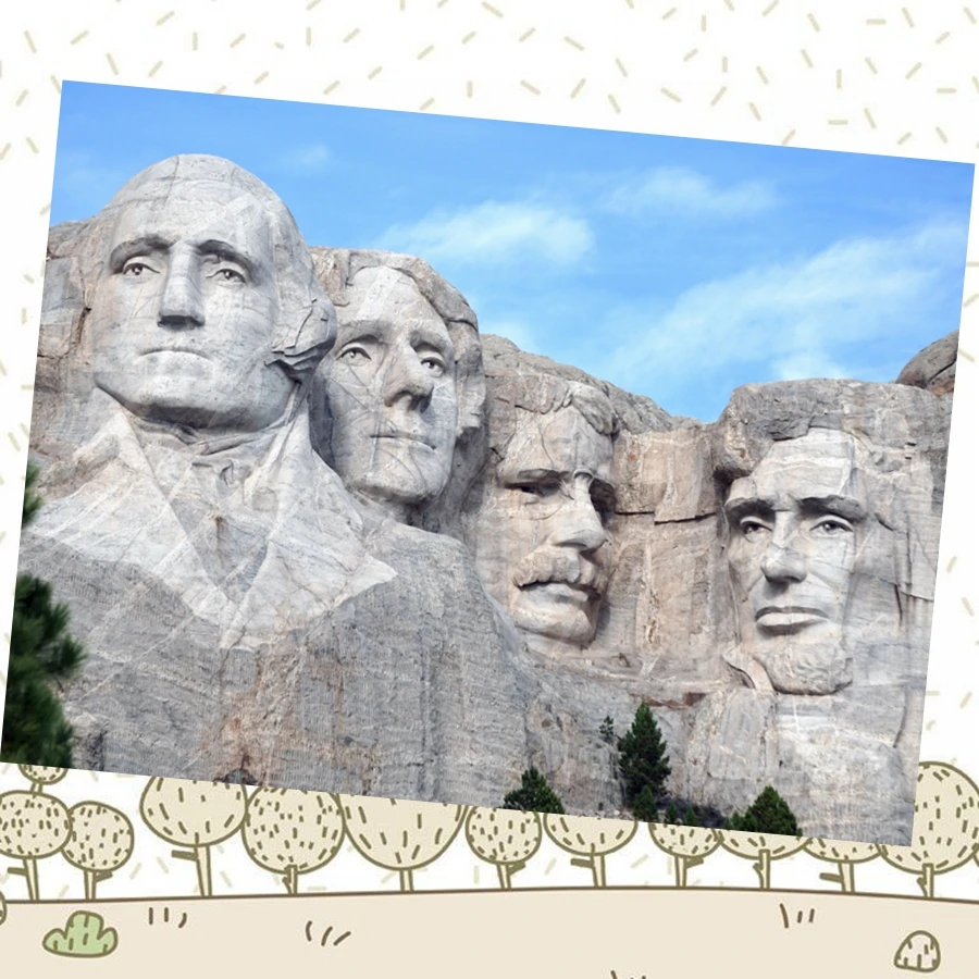 

Customized President Portrait Diamond Painting Mount Rushmore National Memorial Park President Hill Picture In Full Round Drill