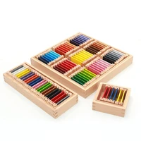 montessori sensorial material learning color tablet box 123 wood preschool training kids puzzle educational toys for children