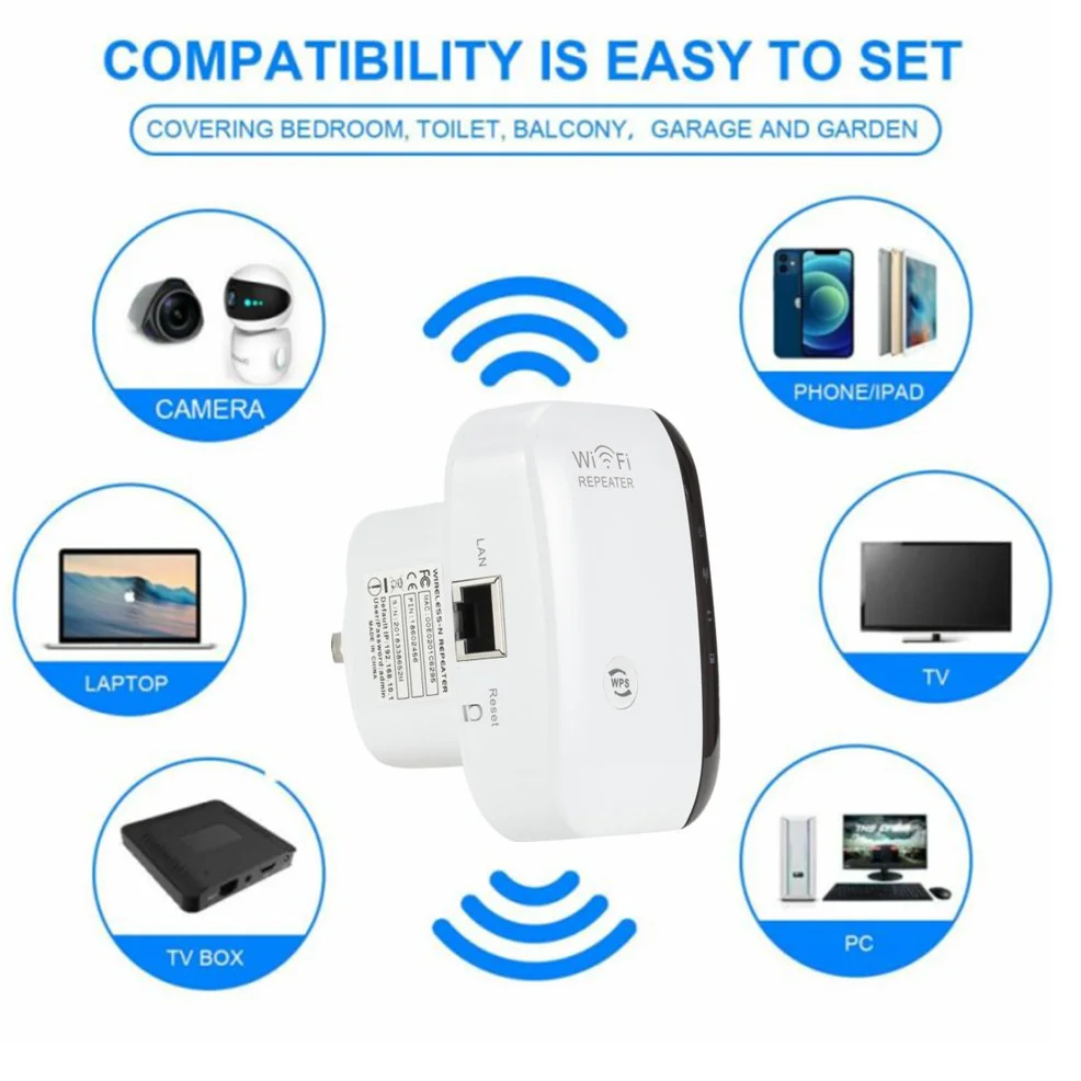 2.4GHz Wireless WiFi Repeater Wifi Extender 300Mbps WiFi Amplifier WiFi Booster Long Range Repeater Wi-fi Repeater Dual Mode
