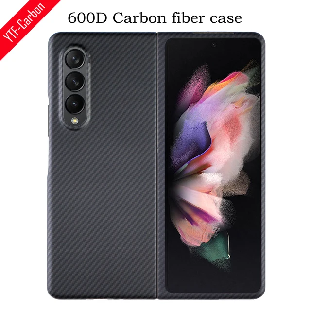 YTF-Carbon 600D carbon fiber phone case for Samsung Galaxy Z Fold 4 case Aramid Fiber Shock Absorbent Slim Design Z Fold 3 cover 1