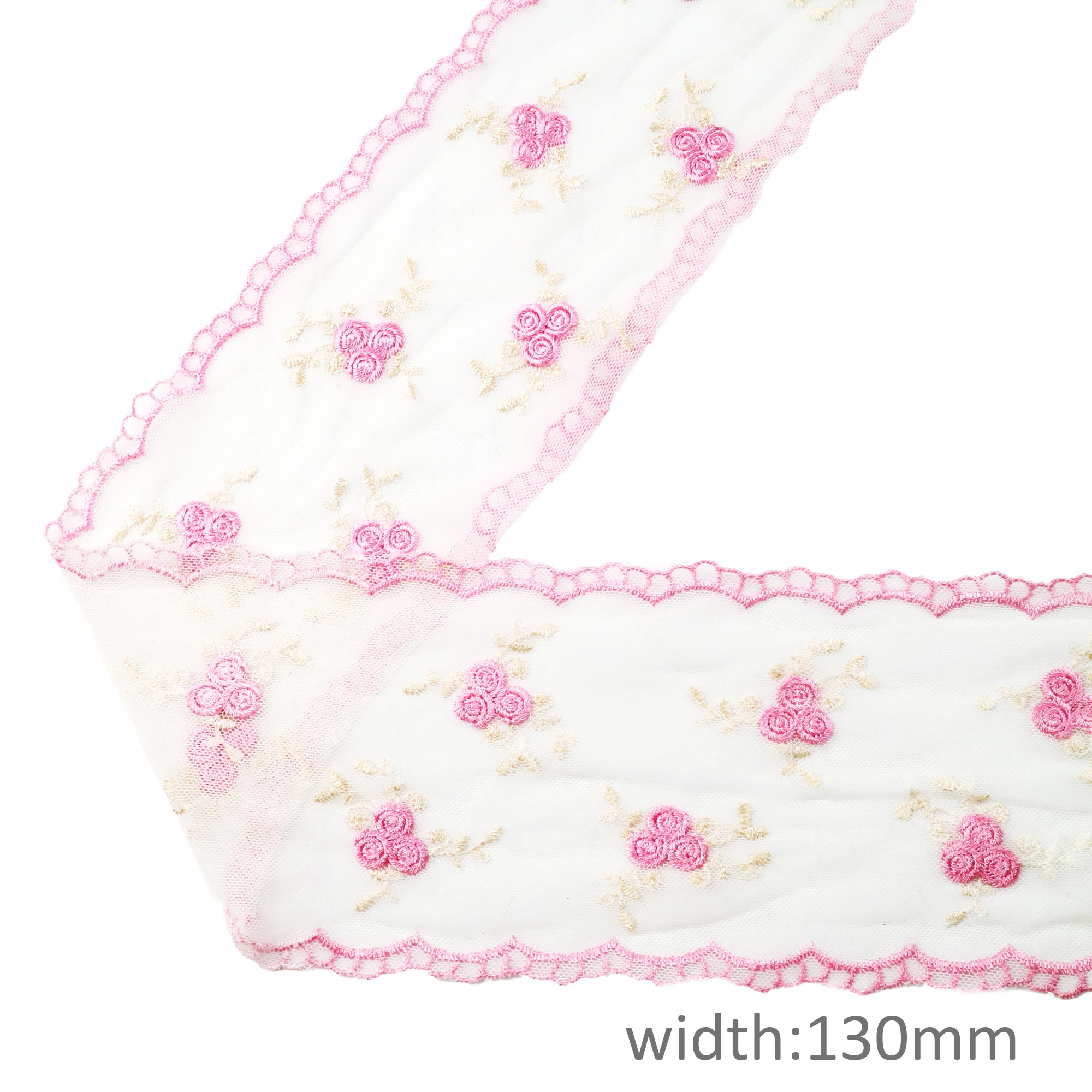 Милая розовая ткань для шитья одежды 1 ярд кружевная хлопковая вязаная лента