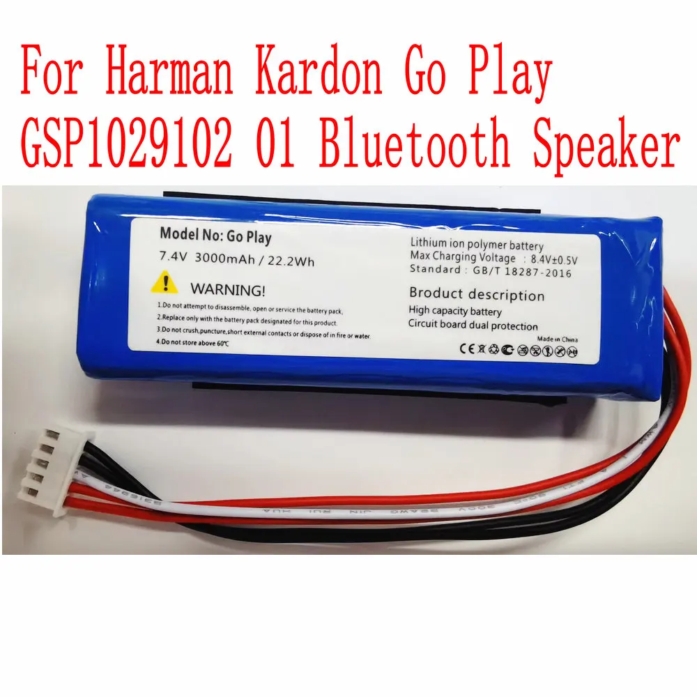 

Brand New High Quality 3000mAh/22.2Wh Go play Battery For Harman Kardon GSP1029102 01 Bluetooth Speaker