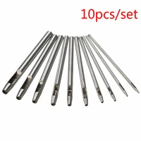 10pcsset 05mm 5mm perforator used for leather belt cloth canvas perforation process kit leather perforator hollow perforat