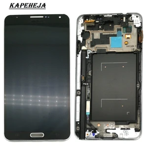 super amoled lcd display for samsung galaxy note 3 n900 n9005 n900a n900v lcd display touch screen digitizer assembly with frame free global shipping