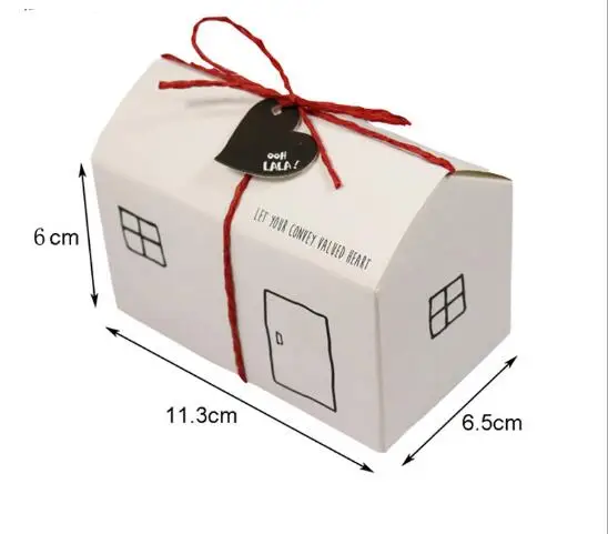 20 шт крафт бумажный пакет для печенья упаковочная коробка торта с веревкой и