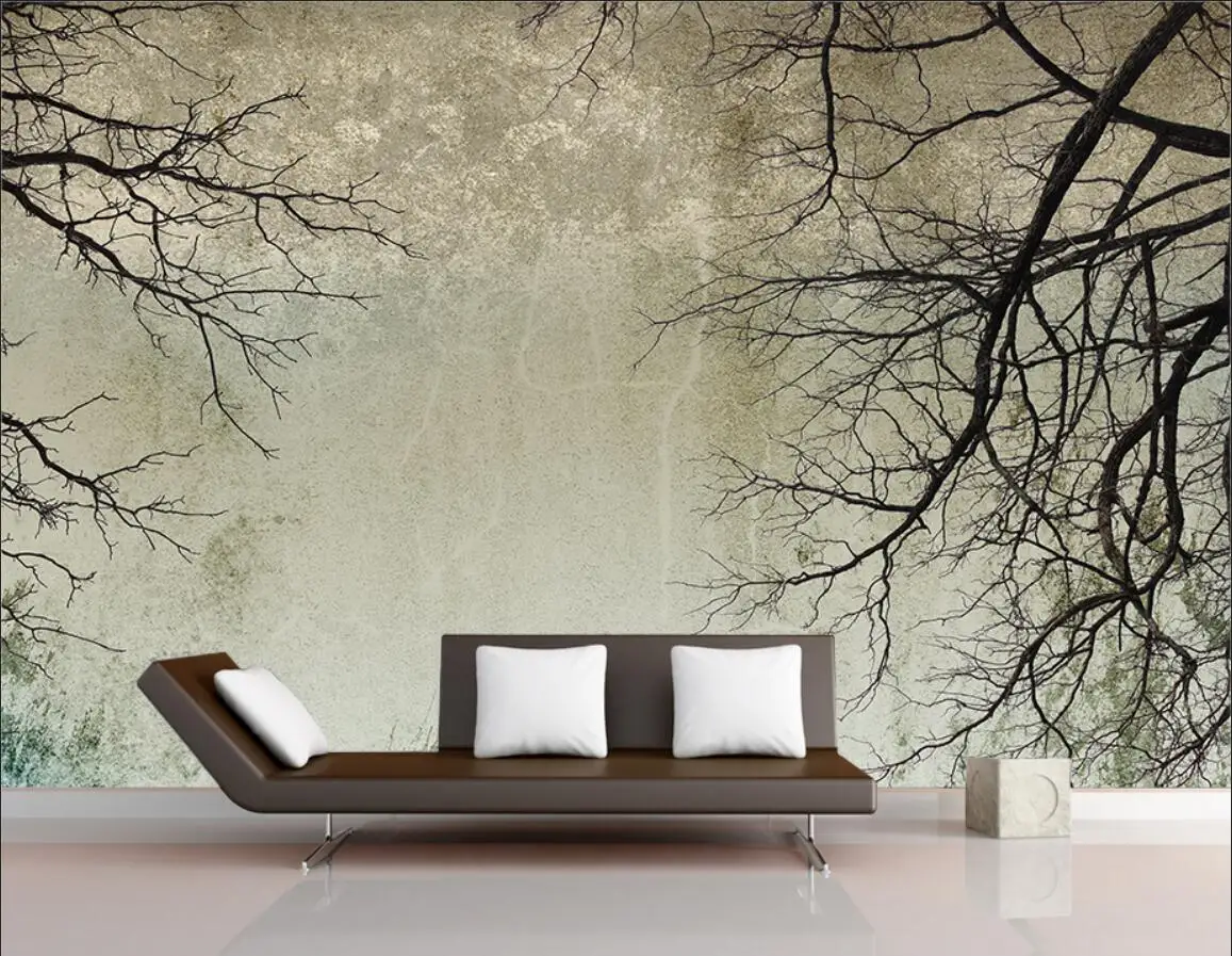 Пользовательские обои для фотосъемки Ретро ветви небо минималистский фон