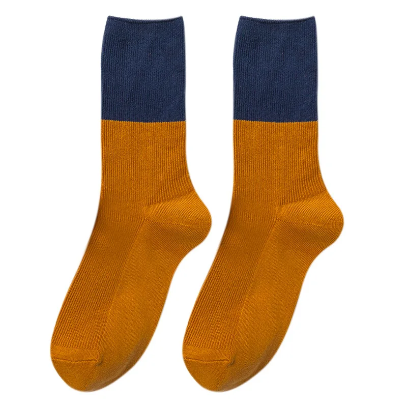 20 Pairs/set Ladies Loose Socks Cotton Fashion Socks Vertical Stripes Color Solid Color Long Tube Pile Socks Japanese Style