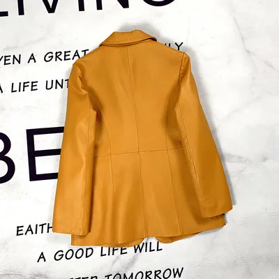 MEWE Women Spring Genuine Real Sheep Leather Jacket E39