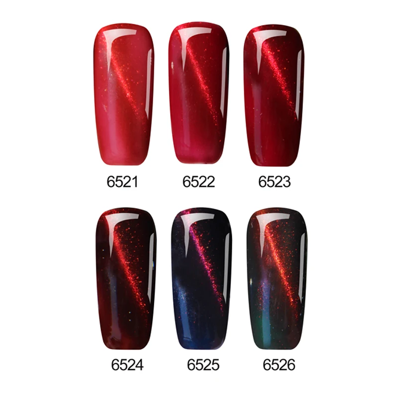 Lakimu Wine Red Cat Eye Glitter Shiny Nail Gel Polish Magic DIY Art Strong Magnetic Effect Soak Off UV LED Varnish | Красота и
